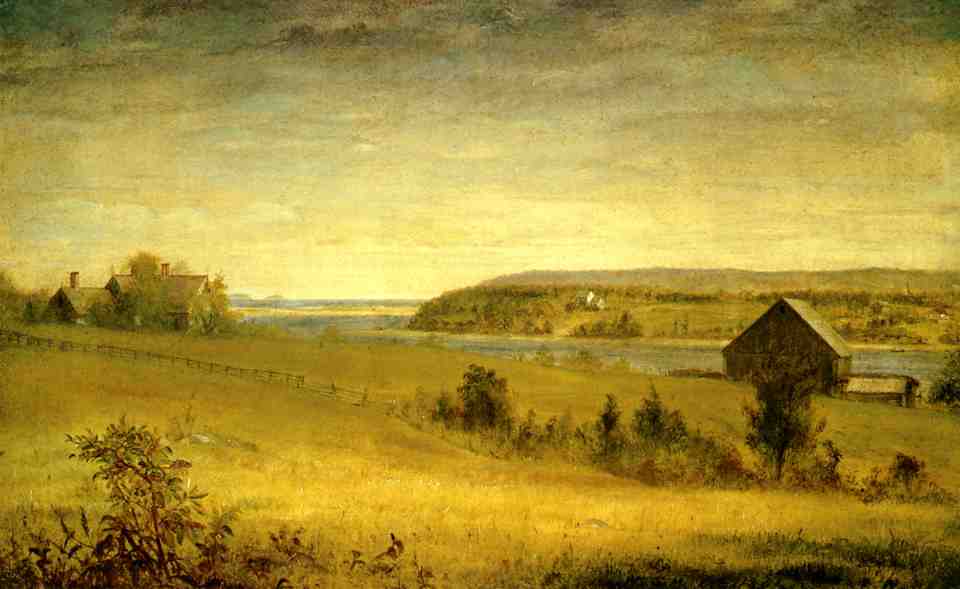 Thomas Strongs House, Setauket, Long Island, vintage artwork by William Sidney Mount, A3 (16x12") Poster Print