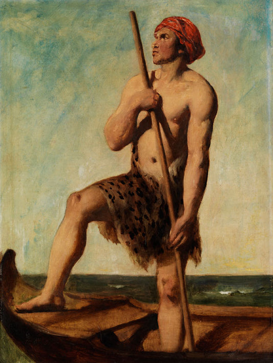 Egyptian rower, vintage artwork by William Etty, A3 (16x12") Poster Print