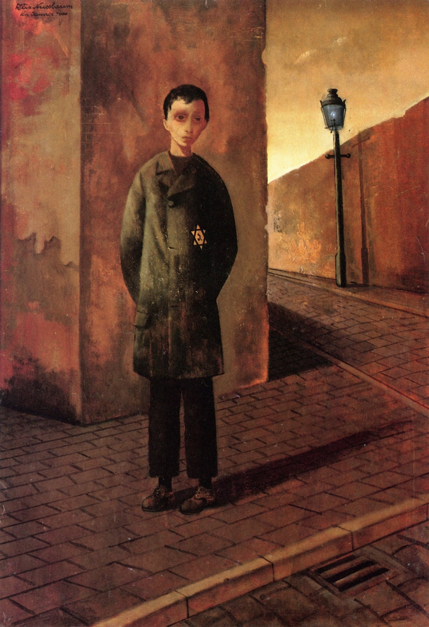 Jaqui in the Street, vintage artwork by Felix Nussbaum, 12x8" (A4) Poster