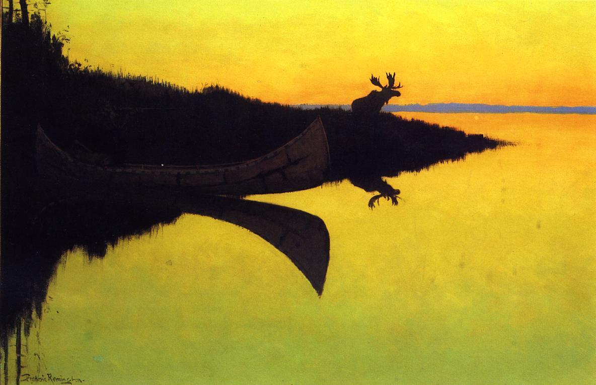 Comming to the Call by Frederic Remington,A3(16x12")Poster
