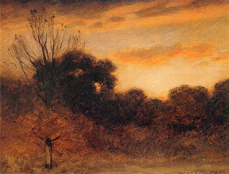 Oaks at Dusk by James Henry Moser,A3(16x12")Poster