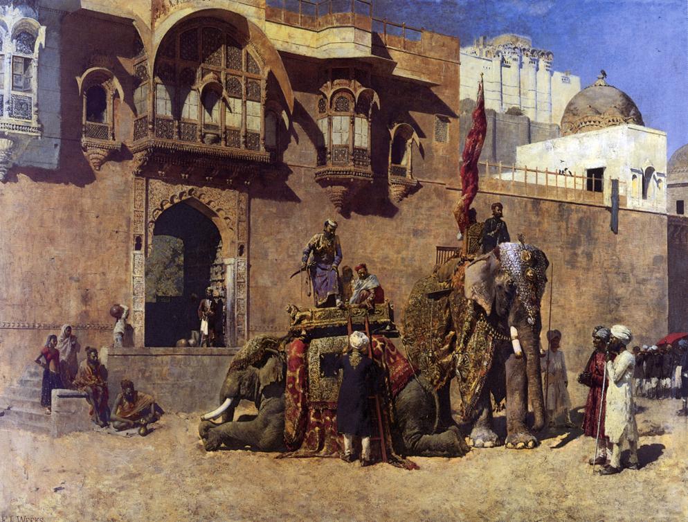 A Rajah of Jodhpur, vintage artwork by Edwin Lord Weeks, 12x8" (A4) Poster