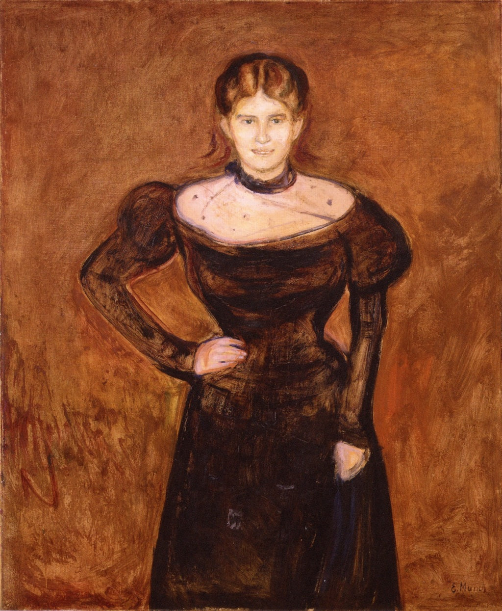 Aase Nøorregaard, vintage artwork by Edvard Munch, 12x8" (A4) Poster