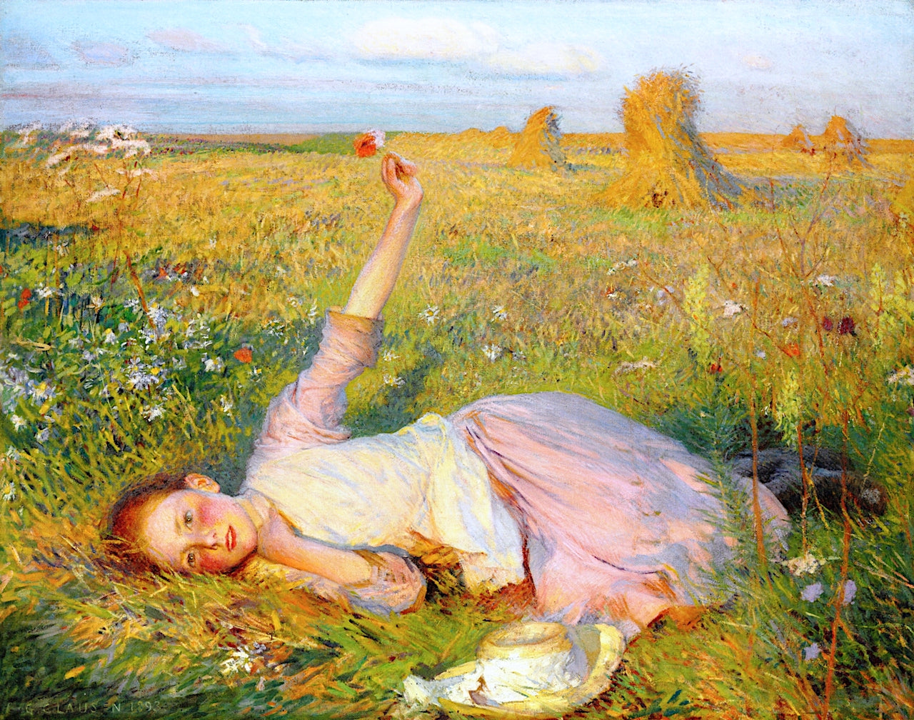 Evening Song by Sir George Clausen, R.A., R.W.S., R.I.,A3(16x12")Poster