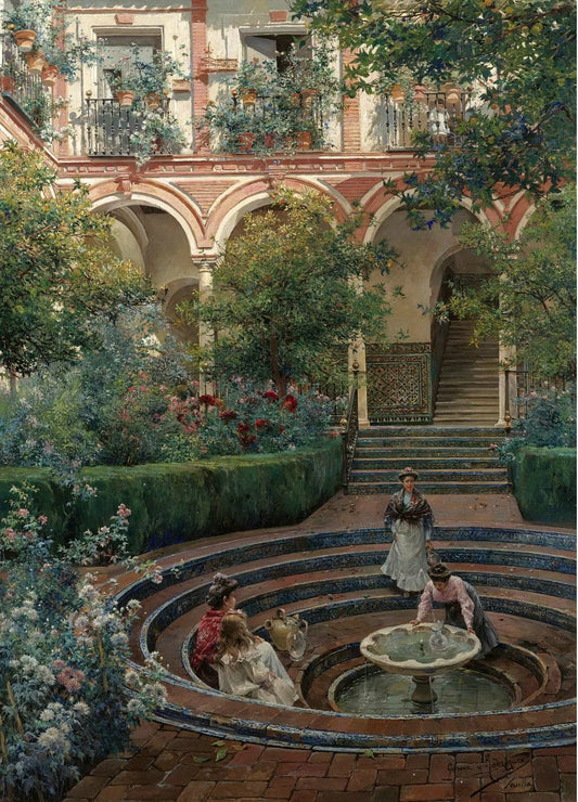 A Villa Garden by Manuel Garcia y Rodriguez,A3(16x12")Poster