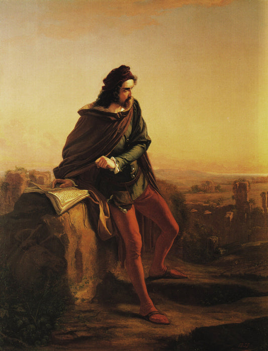 Cola di Rienzo, vintage artwork by Federico Faruffini, 12x8" (A4) Poster