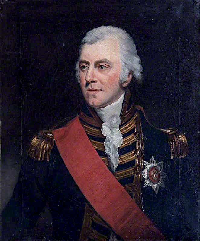 Admiral Sir John Borlase Warren, Bt, PC, MP, GCB, vintage artwork by John Opie, 12x8" (A4) Poster