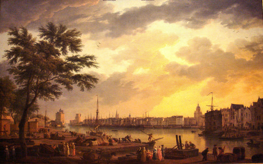 La Rochelle Harbour, vintage artwork by Claude-Joseph Vernet, 12x8" (A4) Poster