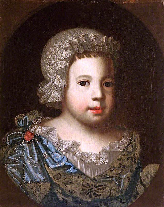 Portrait of an Unknown Small Child, vintage artwork by Benedetto Gennari the Younger, 12x8" (A4) Poster