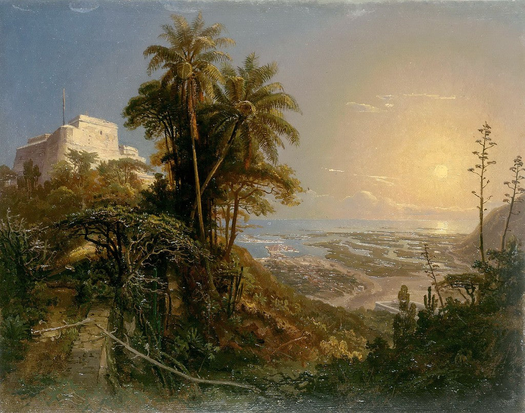 View of Puerto Cabello, vintage artwork by Ferdinand Konrad Bellermann, A3 (16x12") Poster Print