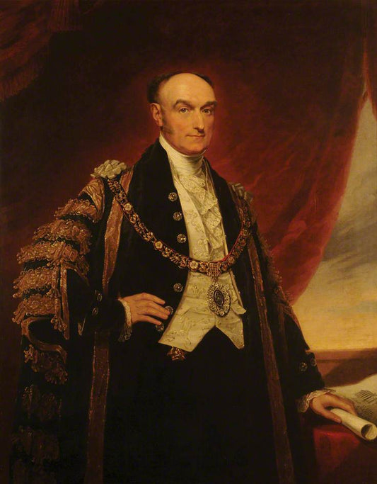 Sir John Pirie (1781–1851), Bt, Lord Mayor of London (1841–1842), vintage artwork by Henry William Pickersgill, 12x8" (A4) Poster