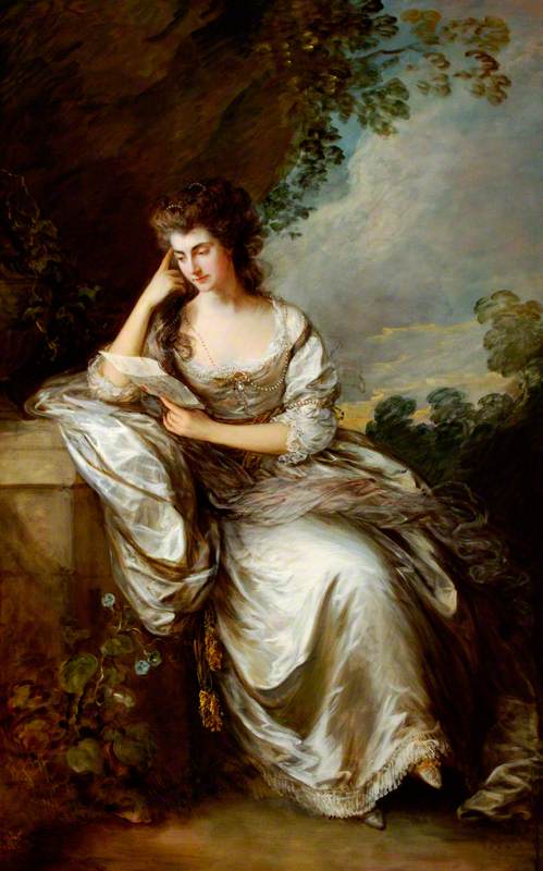 Frances Browne, Mrs John Douglas, vintage artwork by Thomas Gainsborough, 12x8" (A4) Poster