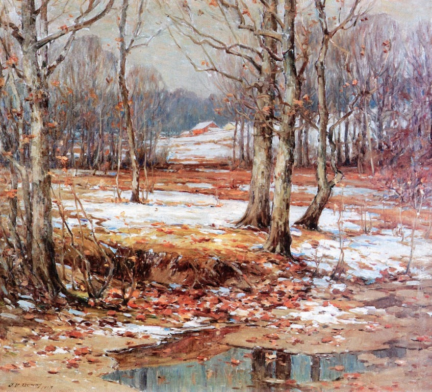 Sycamores on Clear Creek by John Elwood Bundy,A3(16x12")Poster