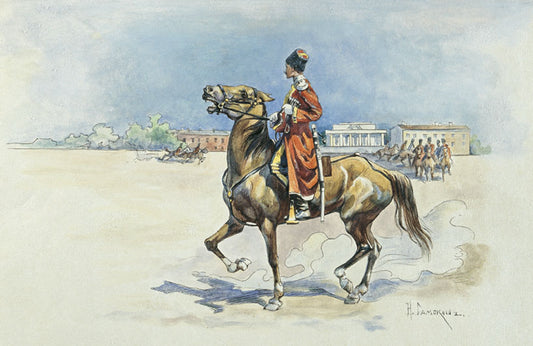 The Cossacks, vintage artwork by Nikolai Samokish, 12x8" (A4) Poster