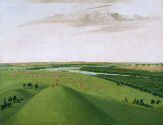 Fort Union, Mouth of the Yellowstone River, 2000 Miles above St. Louis, vintage artwork by George Catlin, A3 (16x12") Poster Print