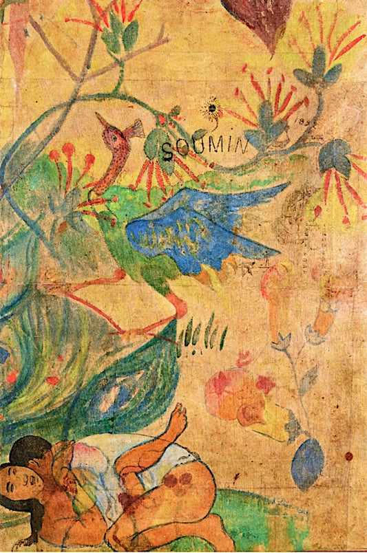 Blue Ibis, vintage artwork by Paul Gauguin, 12x8" (A4) Poster