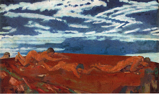Earths Throat Edge, vintage artwork by Arthur B. Davies, 12x8" (A4) Poster