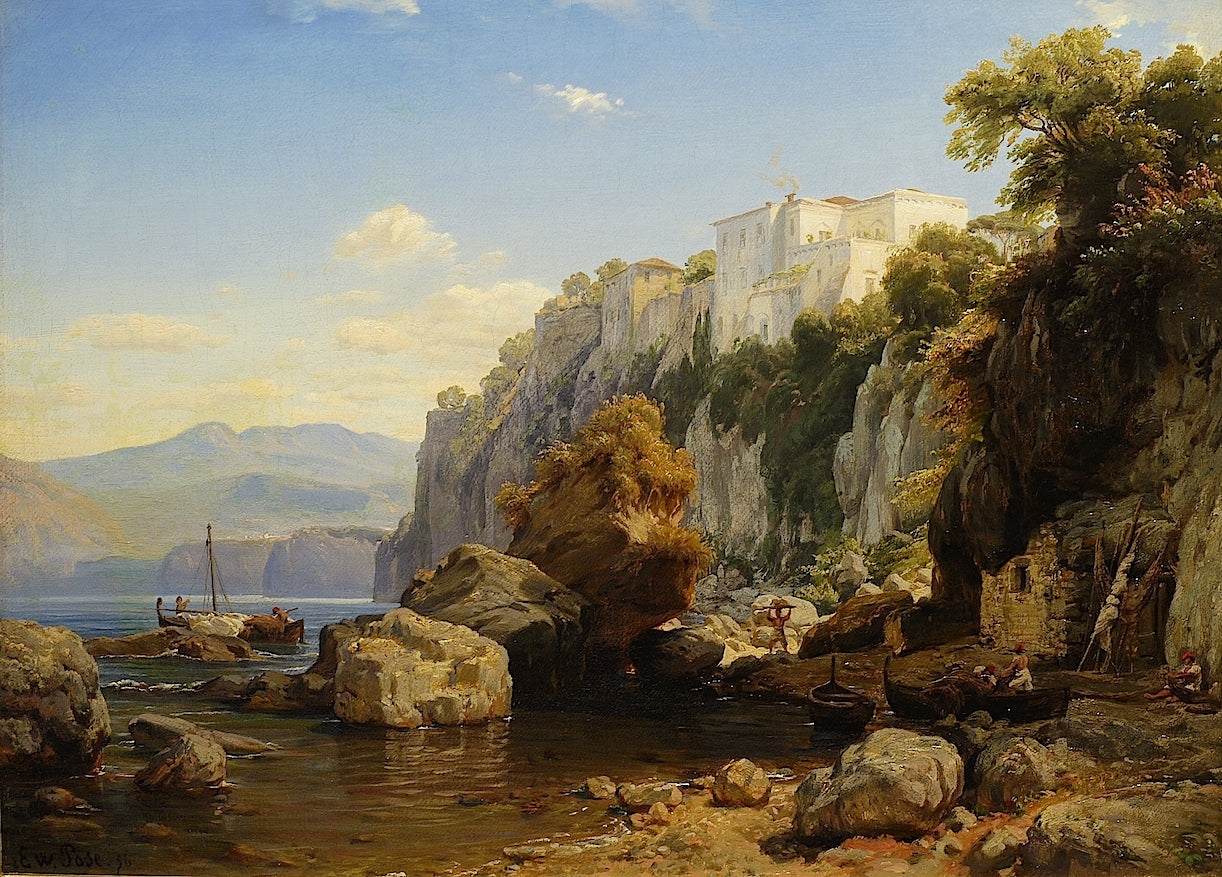 Sorrento, vintage artwork by Eduard Wilhelm Pose, A3 (16x12") Poster Print