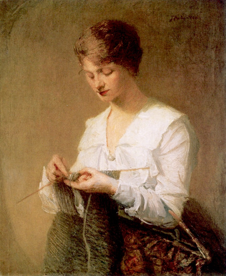 Knitting for Soldiers by Julian Alden Weir,A3(16x12")Poster