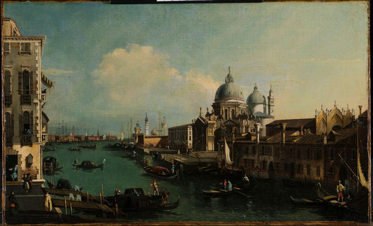 Church of La Salute, Venice, vintage artwork by Canaletto, 12x8" (A4) Poster