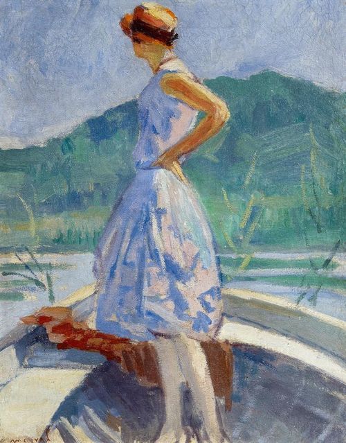 Summery Boat Trip by Jacqueline Marval,A3(16x12")Poster
