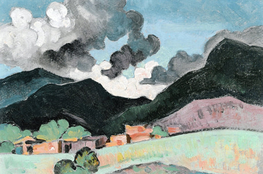 New Mexican Landscape, vintage artwork by William Penhallow Henderson, 12x8" (A4) Poster