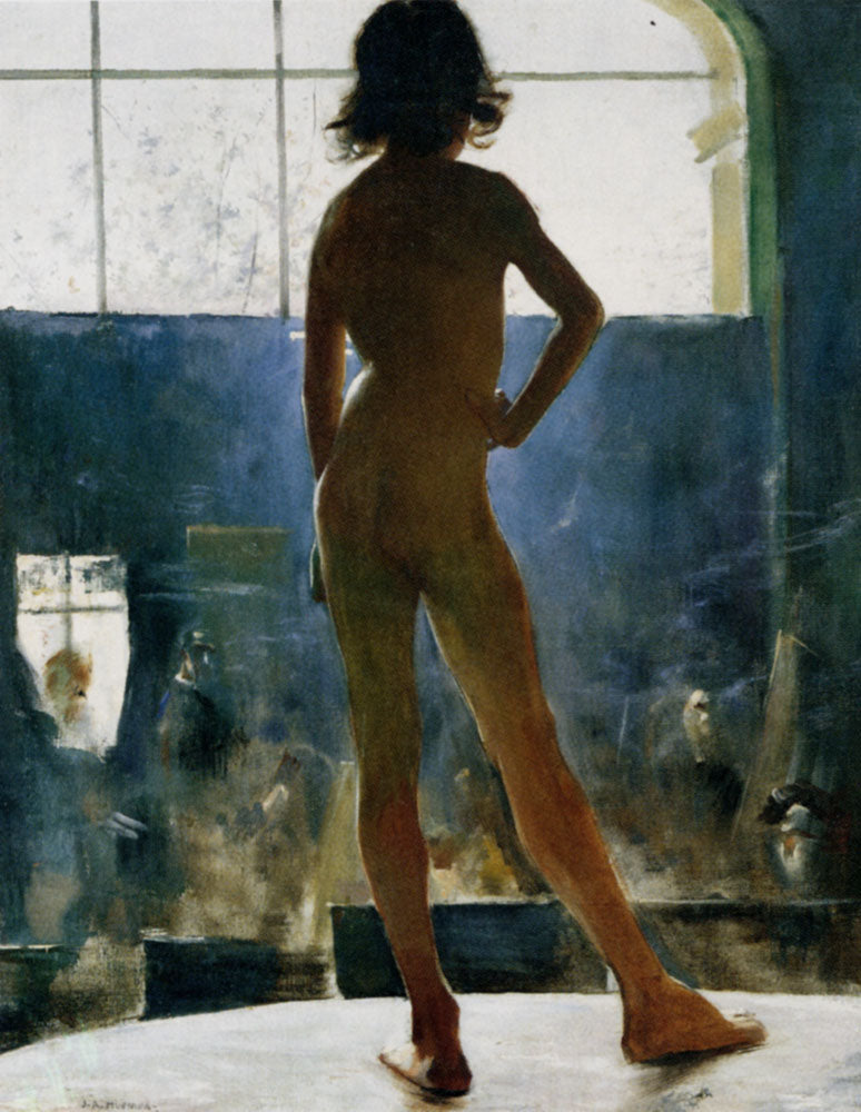 The Young Model Posing in the Studio by Jules-Alexis Muenier,A3(16x12")Poster