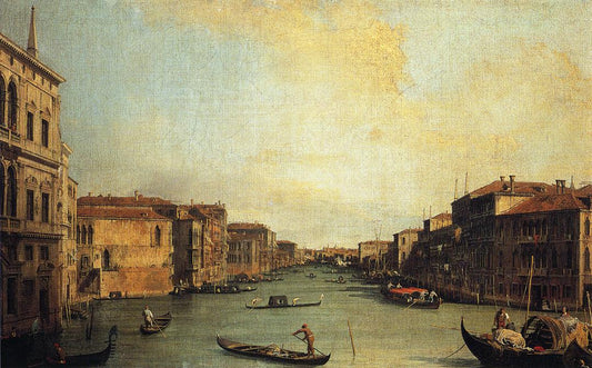Grand Canal from the Palazzo Balbi, vintage artwork by Canaletto, 12x8" (A4) Poster