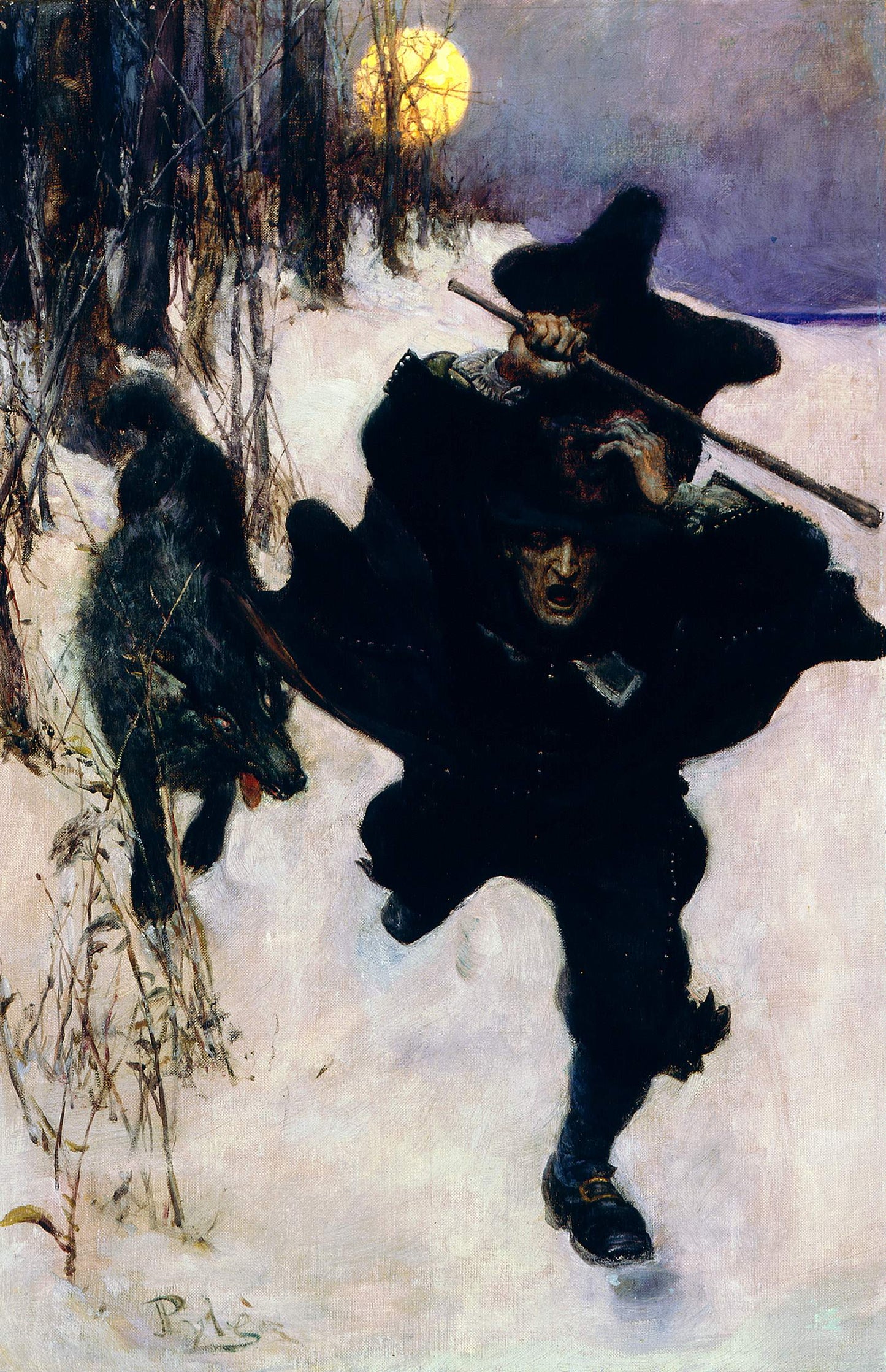 hased Dr. Wilkerson Into the Very Town Itself by Howard Pyle,A3(16x12")Poster