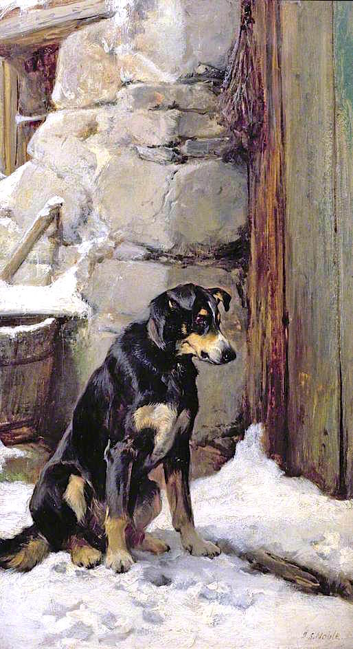 Out in the Cold, vintage artwork by John Sargent Noble, 12x8" (A4) Poster