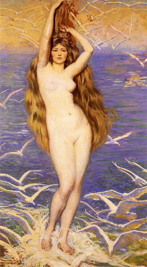 Aphrodite of the Sea Gulls by Philip Leslie Hale,A3(16x12")Poster