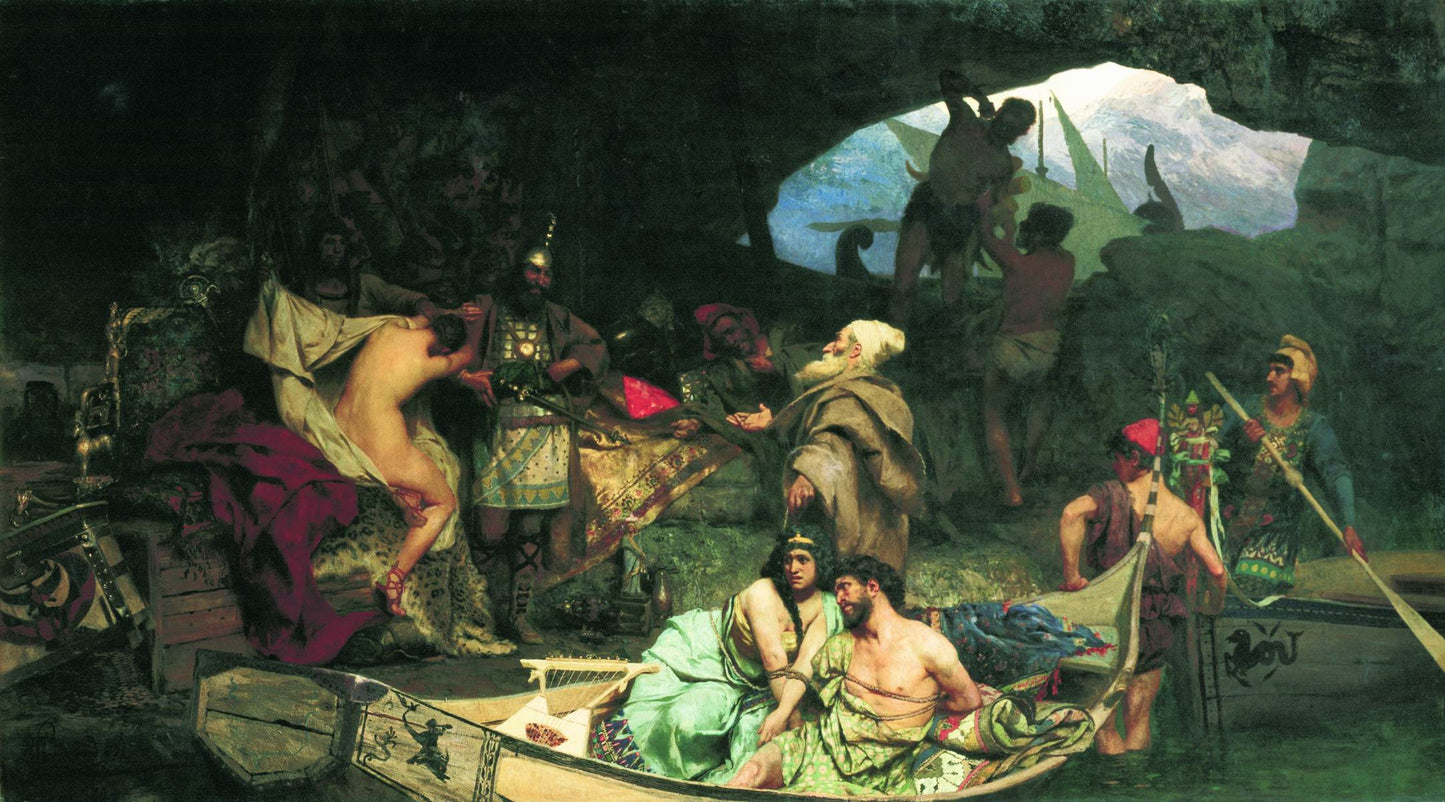 Pirates, vintage artwork by Hendryk Siemiradzki, 12x8" (A4) Poster