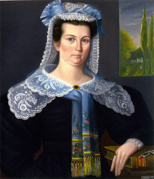 Elizabeth Thatcher Corbin Major of 'Fairview' Plantation, Culpeper County, Virginia, vintage artwork by Thomas Jefferson Wright, A3 (16x12") Poster Print