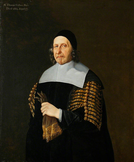 Sir Thomas Cullum, vintage artwork by Gerard Soest, 12x8" (A4) Poster