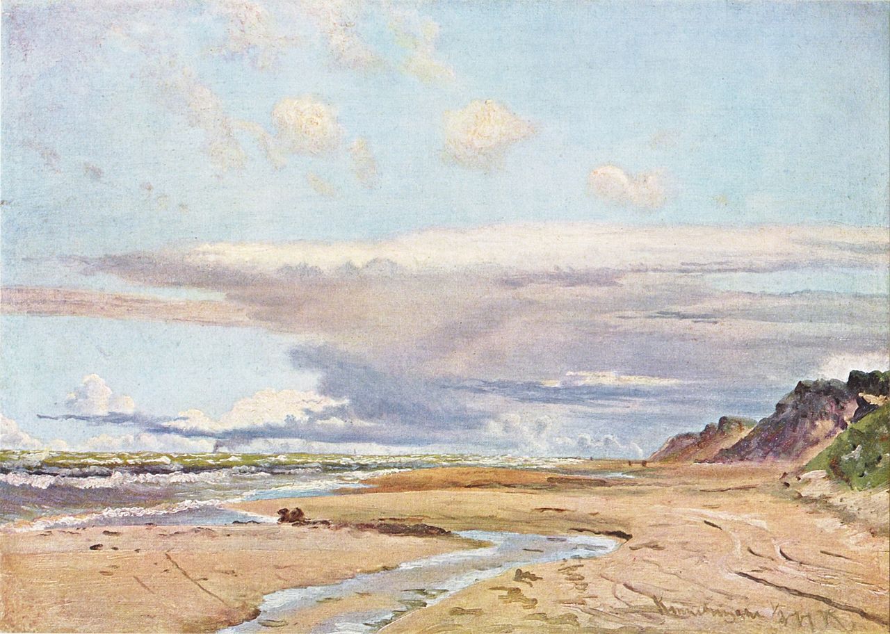The Beach at Kandestederne, West Jutland, vintage artwork by Vilhelm Kyhn, A3 (16x12") Poster Print