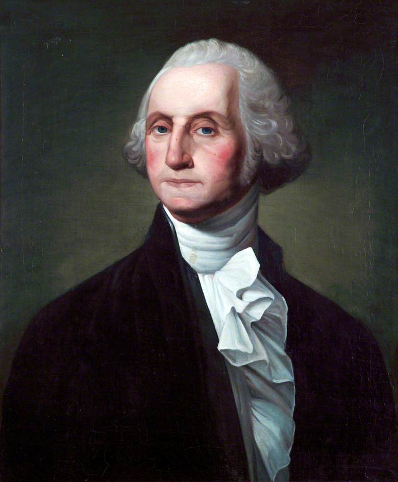 George Washington (1732–1799), vintage artwork by Gilbert Stuart, 12x8" (A4) Poster