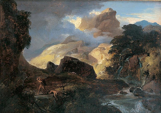Historical Landscape, vintage artwork by Achille-Etna Michallon, A3 (16x12") Poster Print