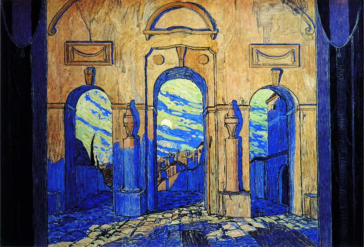 Madrid, vintage artwork by Alexander Golovin, 12x8" (A4) Poster