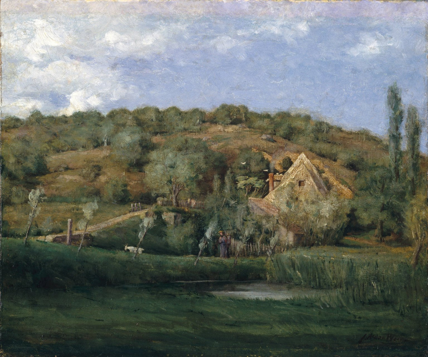 A French Homestead by Julian Alden Weir,A3(16x12")Poster