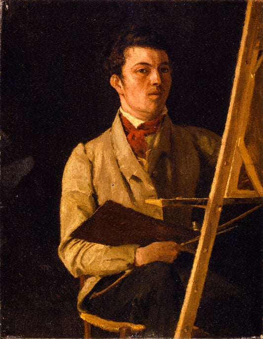 The Artist at His Easel, vintage artwork by Jean-Baptiste-Camille Corot, A3 (16x12") Poster Print