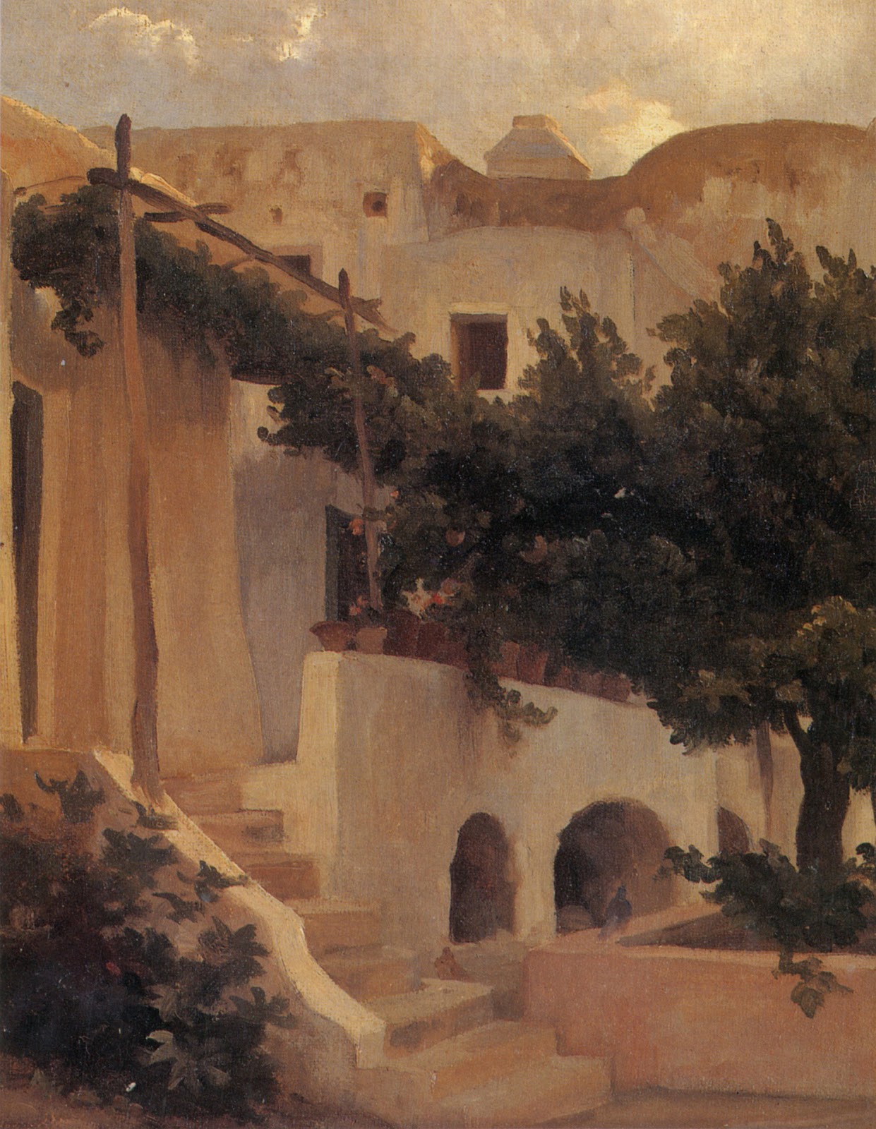 Garden of a House at Capri, vintage artwork by Sir Frederic Lord Leighton, 12x8" (A4) Poster