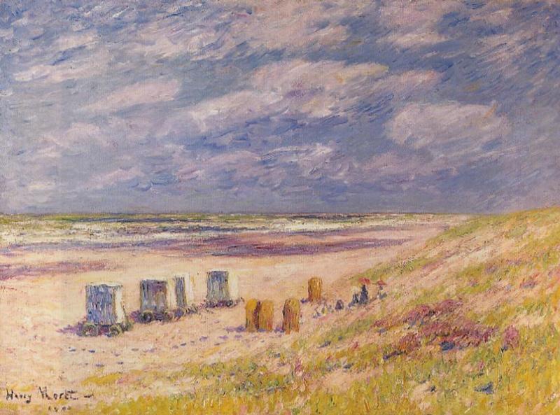 The Egmond Beach, Holland by Henry Moret,A3(16x12")Poster