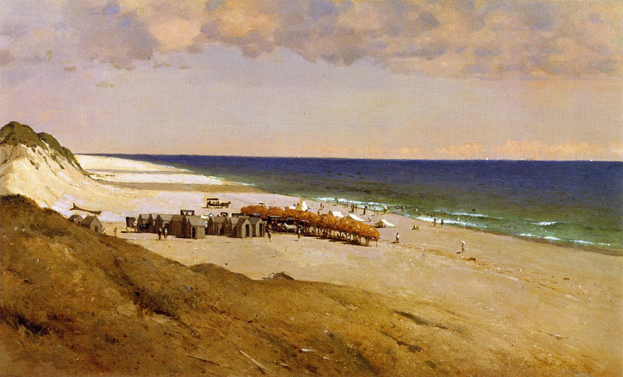 Beach at Easthampton, vintage artwork by John Ferguson Weir, 12x8" (A4) Poster