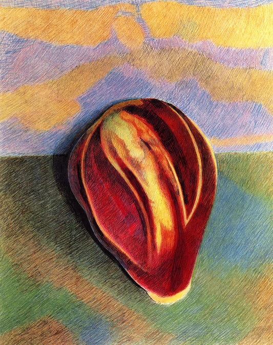 Eggplant, vintage artwork by Joseph Stella, 12x8" (A4) Poster