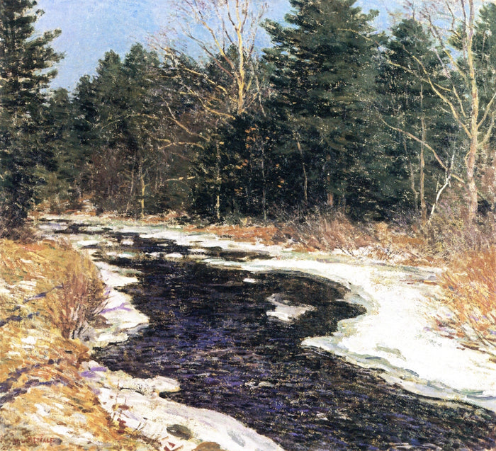 The First Thaw by Willard Leroy Metcalf,A3(16x12