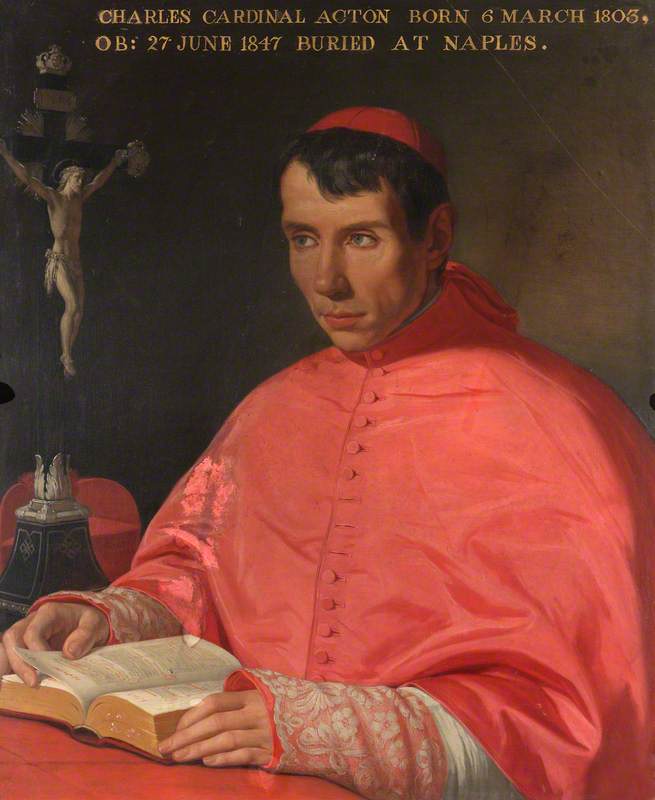 Cardinal Charles Acton, vintage artwork by Vincenzo Morani, A3 (16x12") Poster Print