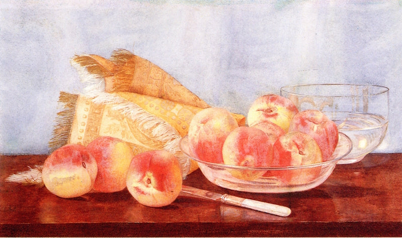 Still Life with Peaches by Claude Raguet Hirst,A3(16x12")Poster