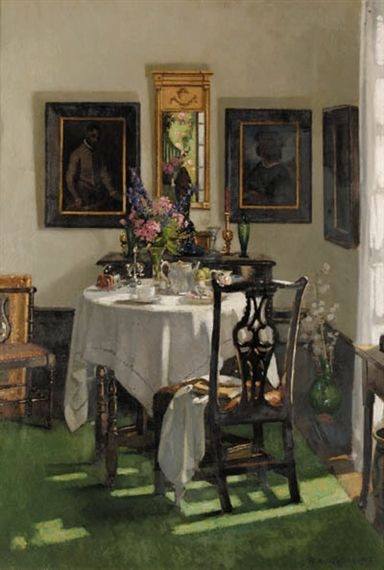 The breakfast room, vintage artwork by Patrick William Adam, 12x8" (A4) Poster