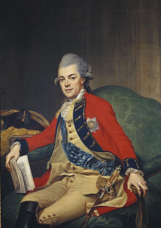 Carl Ludwig Friedrich, Duke of Mecklenburg-Strelitz, vintage artwork by Johann Georg Ziesenis der Jüngere, 12x8" (A4) Poster