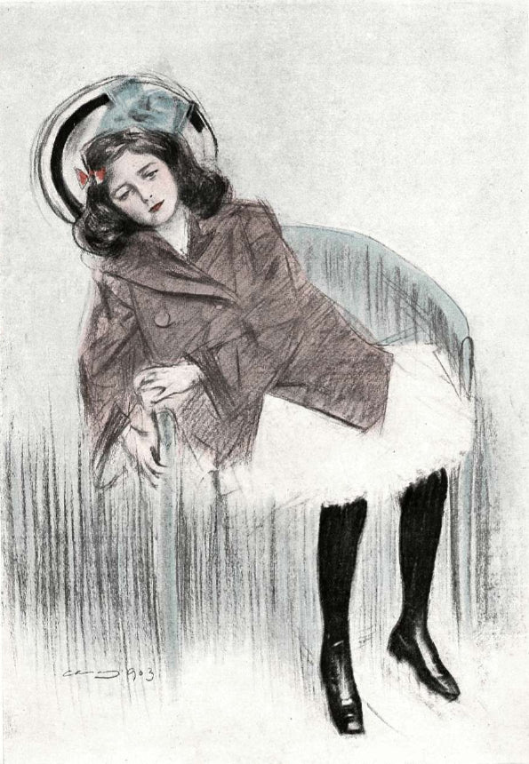 Catherinette, vintage artwork by Ramon Casas y Carbó, 12x8" (A4) Poster